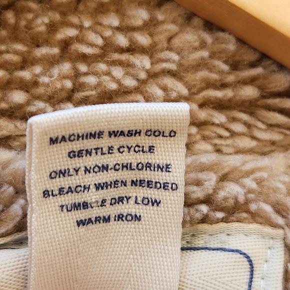 Vintage OLD NAVY Women’s Denim Coat Small Sherpa Lined Barn Chore Jacket - Picture 11 of 12